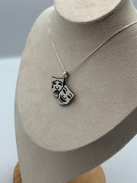 Laugh now cry later pendant