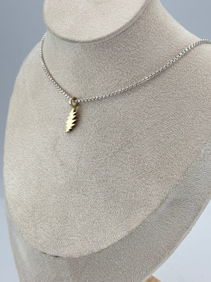 10k gold bolt pendant
