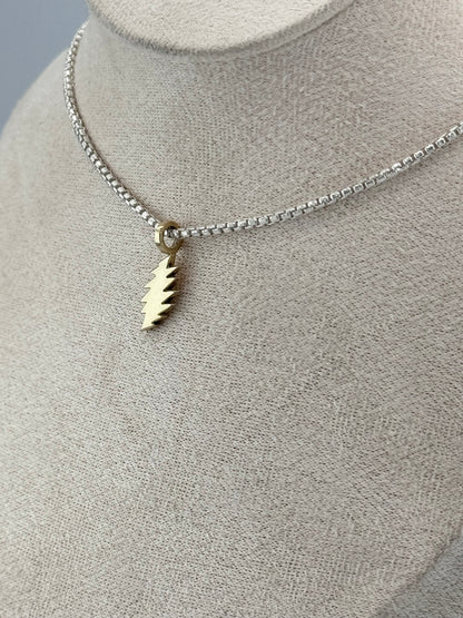 10k gold bolt pendant